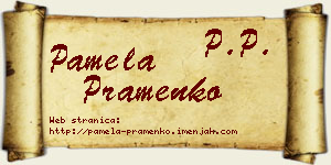Pamela Pramenko vizit kartica